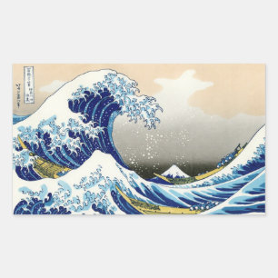 The big wave off Kanagawa Katsushika Hokusai Rectangular Sticker