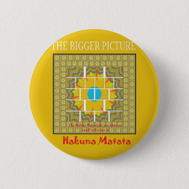 The Bigger Picture Art Print 6 Cm Round Badge (Front)