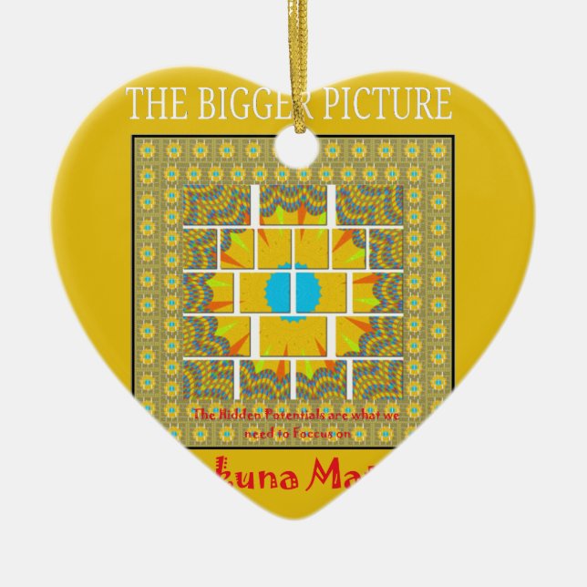 The Bigger Picture Art Print Ceramic Tree Decoration (Front)