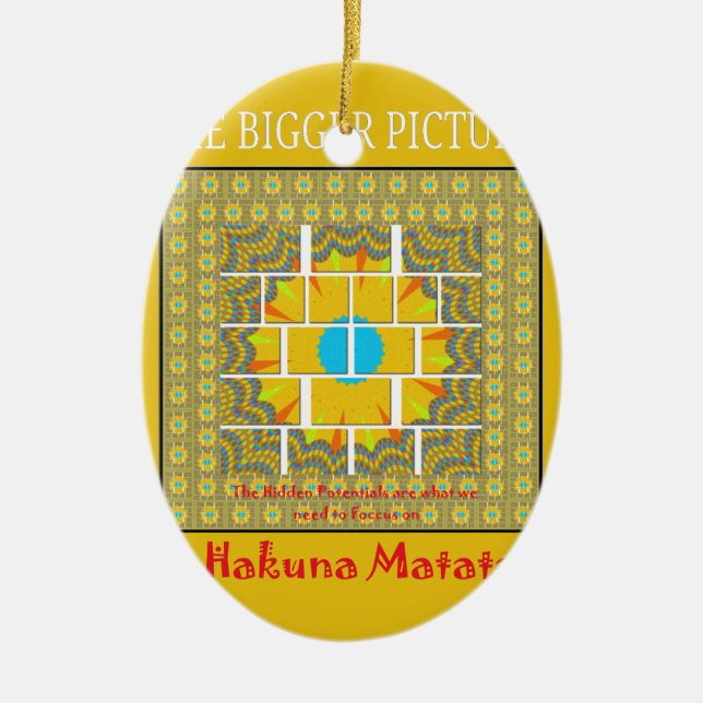 The Bigger Picture Art Print Ceramic Tree Decoration (Front)