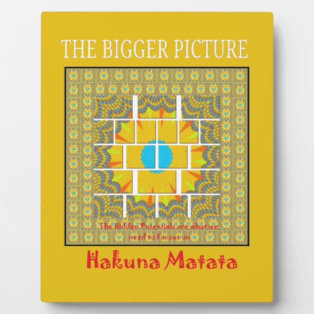 The Bigger Picture Art Print Plaque (Front)