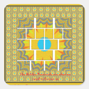 The Bigger Picture Art Print Square Sticker