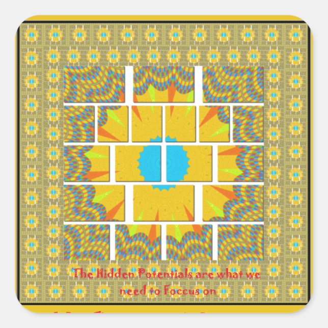 The Bigger Picture Art Print Square Sticker (Front)