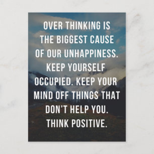 The Biggest Cause Of Unhappiness Quote Postcard
