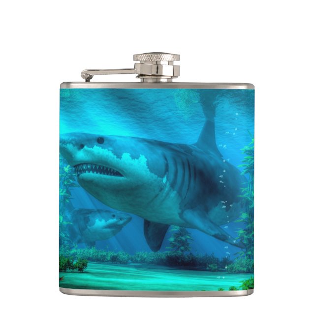 The Biggest Shark Hip Flask (Front)