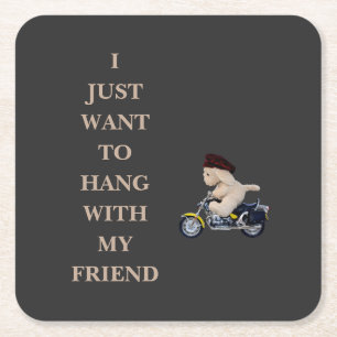 The Biker       -    Square Paper Coaster