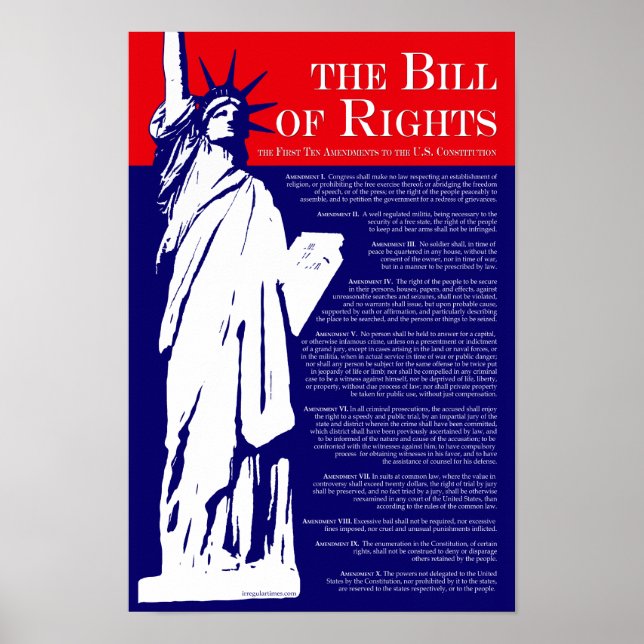 The Bill of Rights Poster (Front)