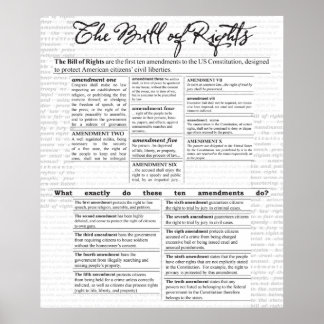 The Bill of Rights Poster
