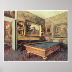 The Billiard Room at Menil-Hubert, 1892, Degas Poster