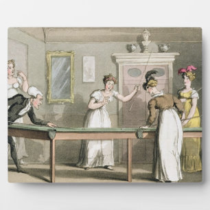 The Billiard Table, from 'The Tour of Dr Syntax in Plaque