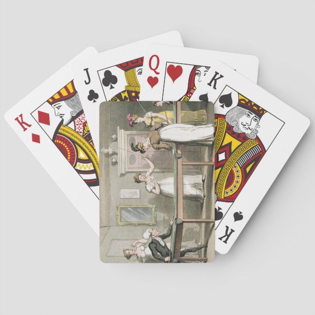 The Billiard Table, from 'The Tour of Dr Syntax in Playing Cards (Back)