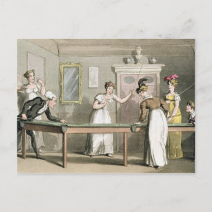 The Billiard Table, from 'The Tour of Dr Syntax in Postcard