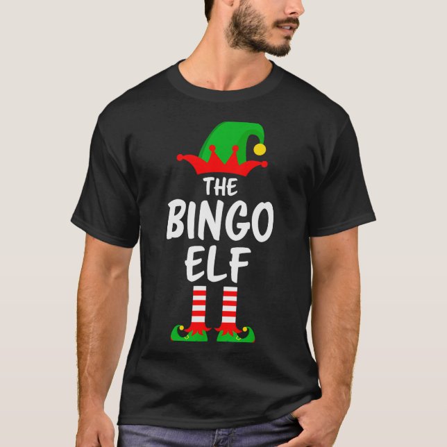 The Bingo Elf Matching Family Christmas  T-Shirt (Front)