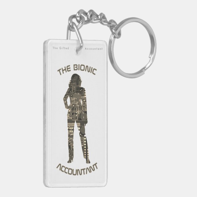 "The Bionic Accountant" Key Ring (Back Left)