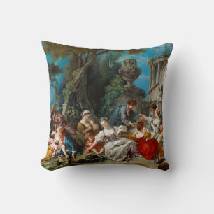 The Bird Catchers by Francois Boucher Cushion
