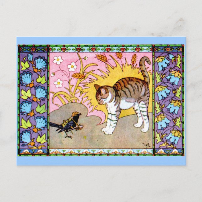 The Bird meets The Cat Postcard (Front)