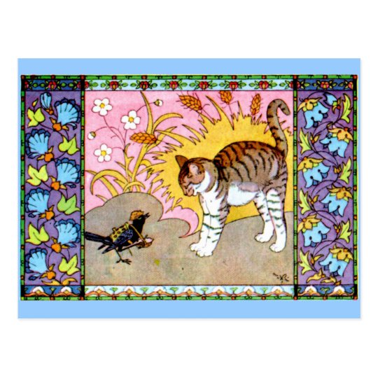 The Bird meets The Cat Postcard