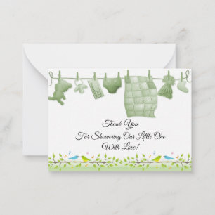 The Bird On Branch Tree Thank You Card
