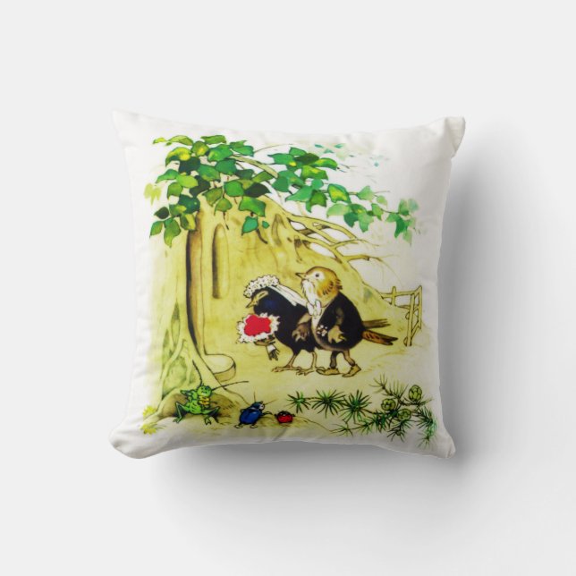 The Bird Wedding Cushion (Front)