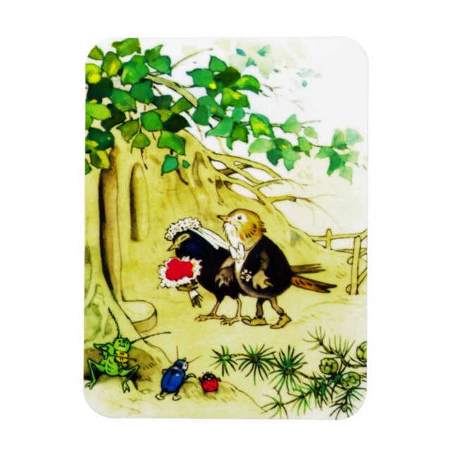 The Bird Wedding Magnet (Vertical)