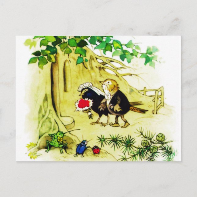 The Bird Wedding Postcard (Front)