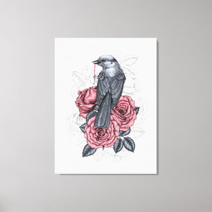 The bird with the silver key canvas print