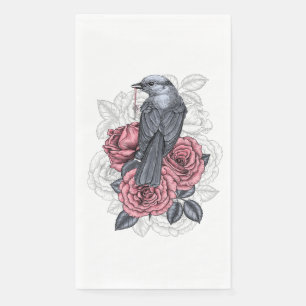 The bird with the silver key napkin