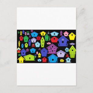 The "Birdhouse Collection" Line Postcard