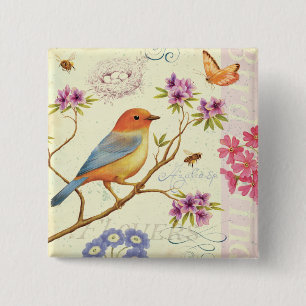 The Birds and the Bees 15 Cm Square Badge