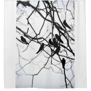 THE BIRDS SHOWER CURTAIN