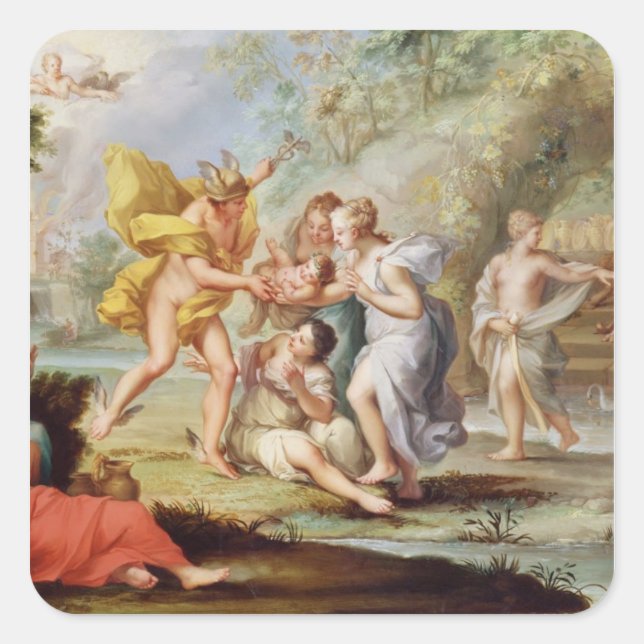 The Birth of Bacchus Square Sticker (Front)