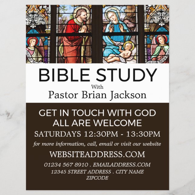 The Birth of Christ, Christian Bible Class Advert Flyer (Front)