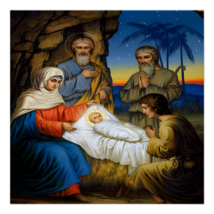 The birth of Christ Poster