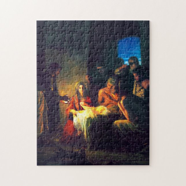 The Birth of Jesus by Carl Bloch Jigsaw Puzzle (Vertical)