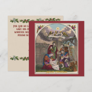 The Birth of Jesus Christ Flat Card