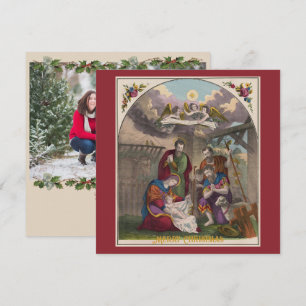The Birth of Jesus Christ Flat Photo Card