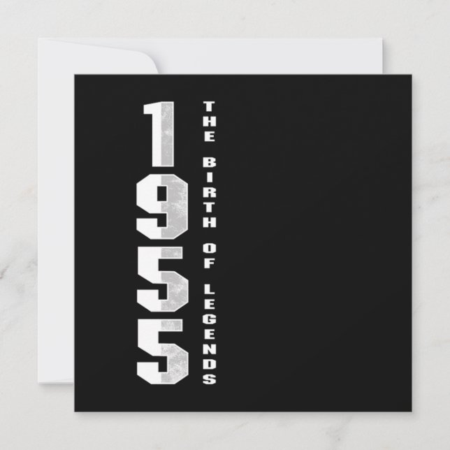 The Birth Of Legends 1955 65 th Birthday Gift Invitation (Front)
