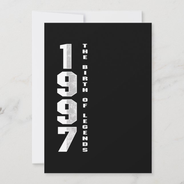 The Birth Of Legends 1997 23 rd Birthday Gift Invitation (Front)