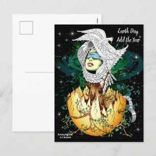 The Birth of Mother Earth Holiday Postcard