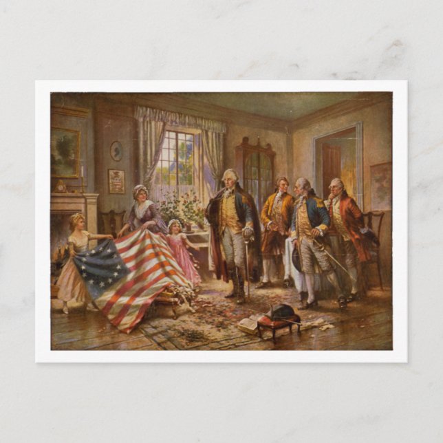 The Birth of Old Glory by Percy Moran c1917 Postcard (Front)