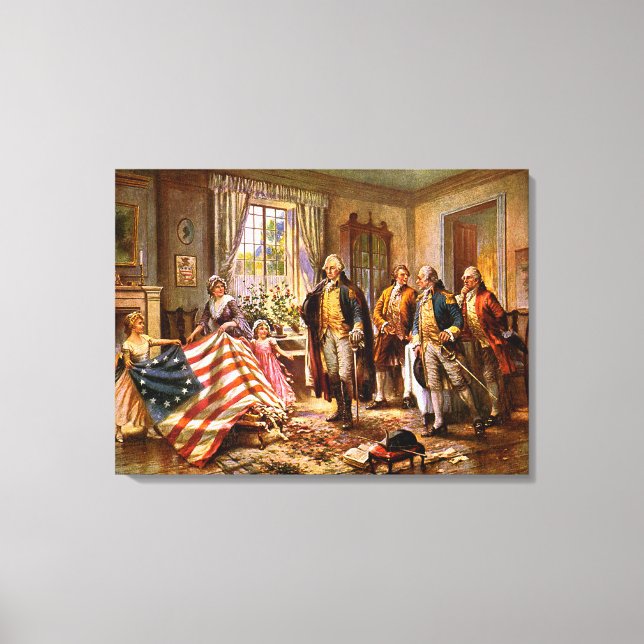 "The Birth Of Old Glory" - Circa 1917 Canvas Print (Front)