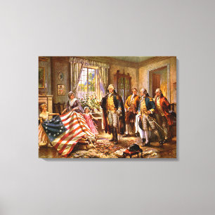 "The Birth Of Old Glory" - Circa 1917 Canvas Print
