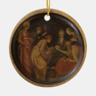 The Birth of St. John the Baptist, c.1526 (oil on Ceramic Tree Decoration