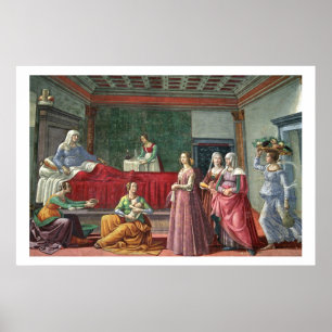The Birth of St. John the Baptist (fresco) (see al Poster
