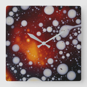 The Birth of Stars in an Abstract Liquid Square Wall Clock