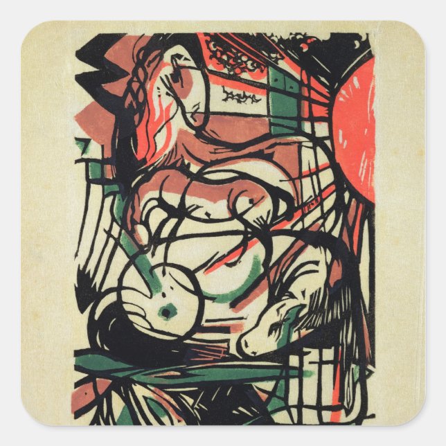 The Birth of the Horse, 1913 Square Sticker (Front)