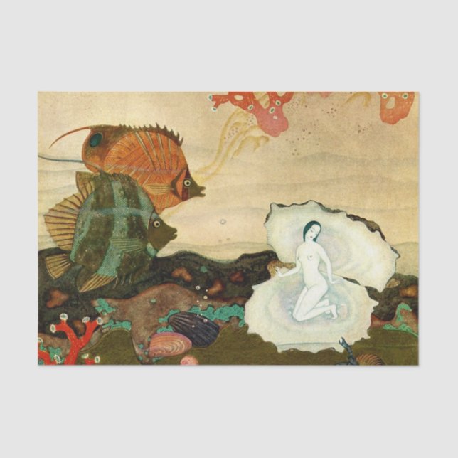 “The Birth of the Pearl” by Edmund Dulac Tissue Paper (Front)
