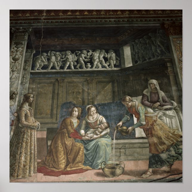 The Birth of the Virgin, 1485-90 Poster (Front)