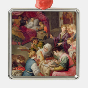 The Birth of the Virgin, 1640 (oil on canvas) Metal Tree Decoration