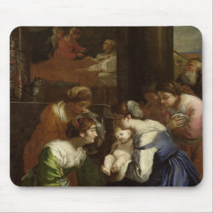 The Birth of the Virgin, c.1620 Mouse Mat